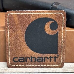 Leatherette Carhartt Patch - Iron on Adhesive Carhartt Patch for Hats, Bags, Etc